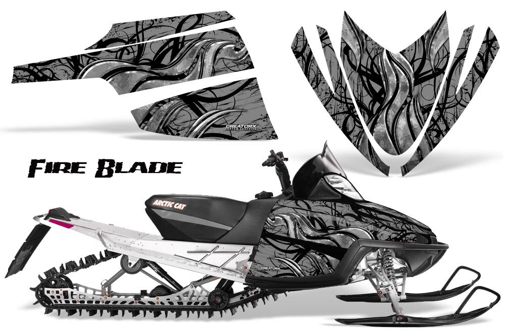 Arctic Cat M Series CrossFire Graphics Kit Fire Blade Black Silver